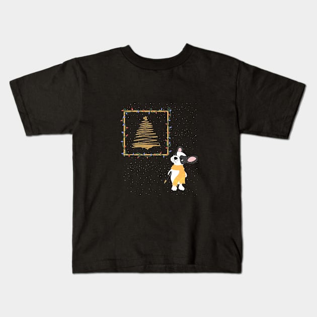 westie christmas tree dog Kids T-Shirt by GraphicsLand